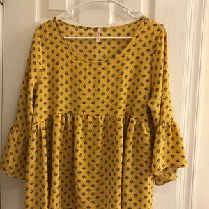 High Low Bell Sleeve - Cool Melon